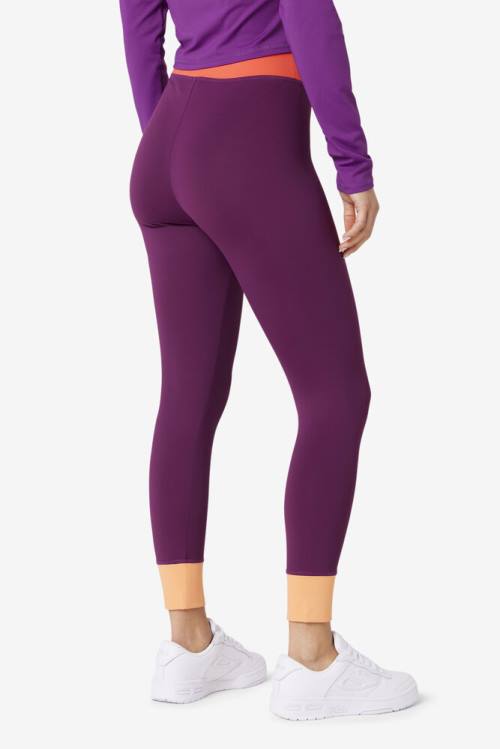 Purple Women's Fila Marnie Base Layer Leggings | Fila860HM