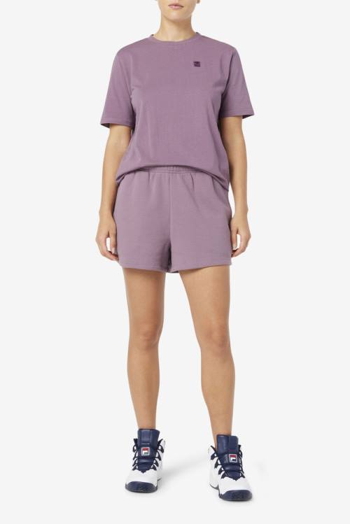 Purple Women's Fila Nalani Shorts | Fila065WM