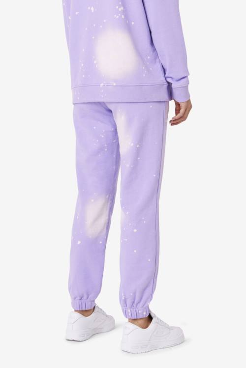 Purple Women's Fila Raleigh Tie Dye Jogger Pants | Fila491OV