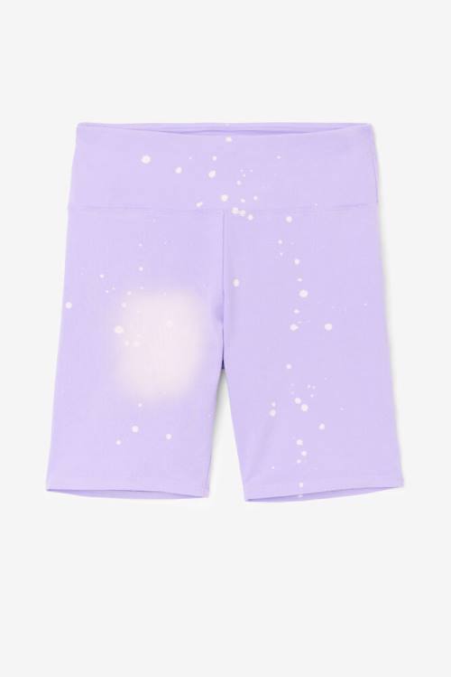 Purple Women\'s Fila Taima Tie Dye Bike Shorts | Fila607KX