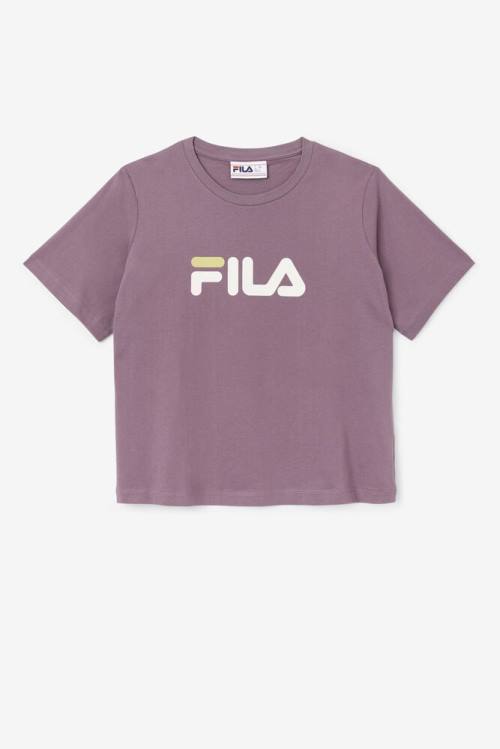 Purple Women\'s Fila Thea Tee T Shirts | Fila216BU