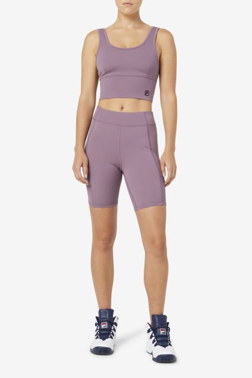 Purple Women's Fila Tiana Bike Shorts | Fila037BH