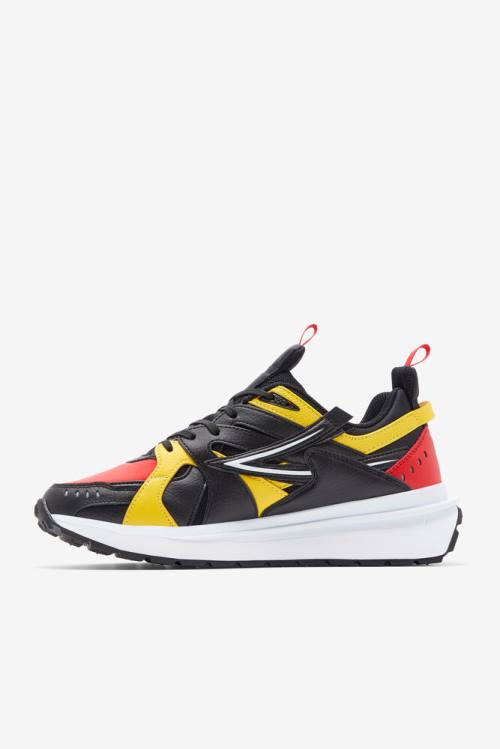 Red / Black / Lemon Men's Fila Sandenal Sneakers | Fila601IE