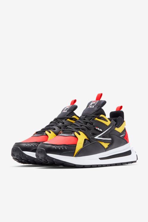 Red / Black / Lemon Men's Fila Sandenal Sneakers | Fila601IE