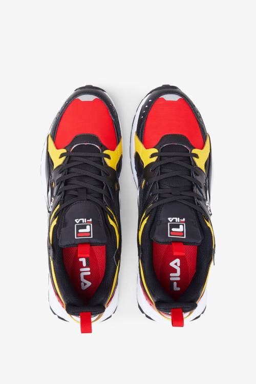 Red / Black / Lemon Men's Fila Sandenal Sneakers | Fila601IE