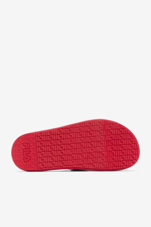 Red / Black Men's Fila Atlas Slides | Fila412MZ