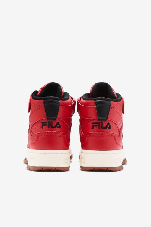 Red / Black Men's Fila Teratach 600 Mid Sneakers | Fila085BR