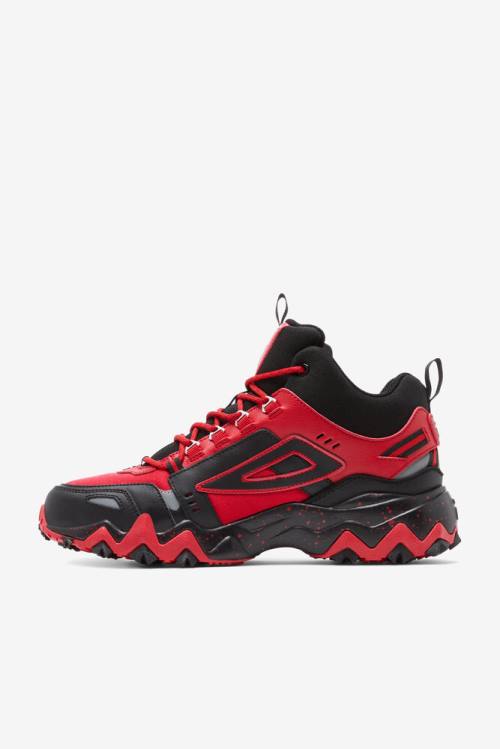 Red / Black / Metal Silver Men's Fila Oakmont Tr Mid Boots | Fila268TP