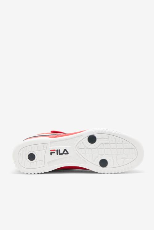 Red / Black / White Men's Fila F-13 Mid Sneakers | Fila152YO