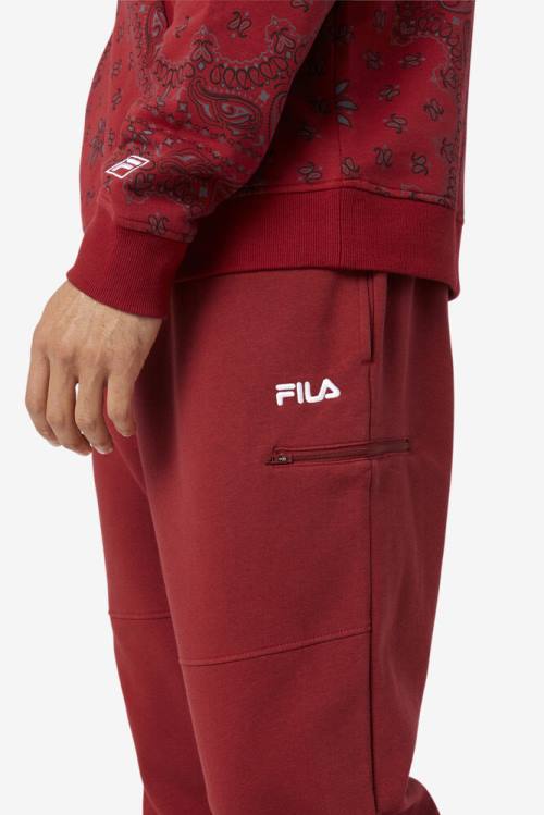 Red Men's Fila Canadice Jogger Pants | Fila642JW