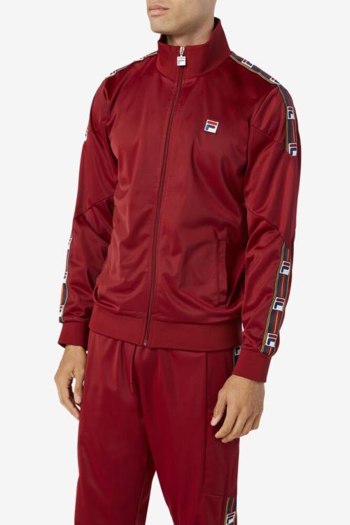 Red Men's Fila Carson Track Jackets | Fila735PV