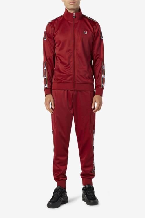 Red Men's Fila Carson Track Jackets | Fila735PV