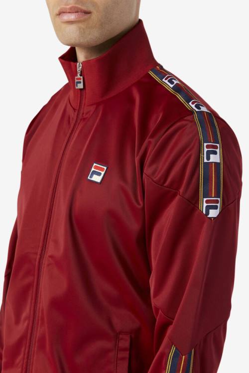 Red Men's Fila Carson Track Jackets | Fila735PV