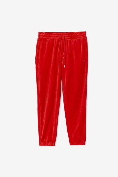 Red Men\'s Fila Deverall Velour Pants | Fila203NF