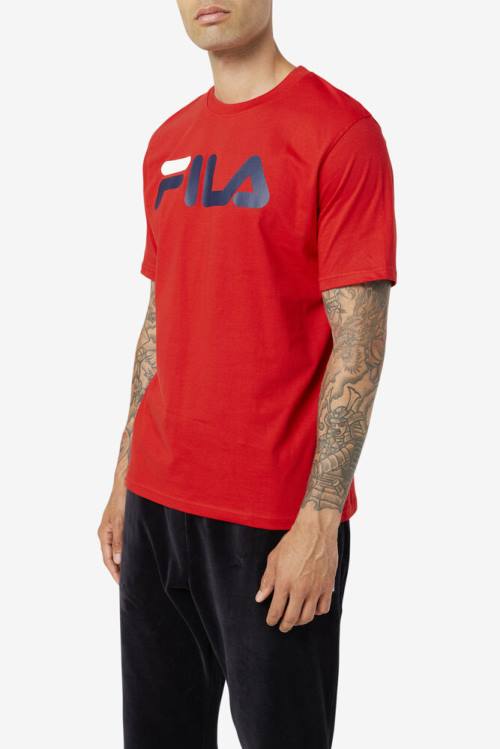 Red Men's Fila Eagle Tee T Shirts | Fila213OV