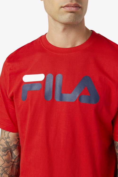 Red Men's Fila Eagle Tee T Shirts | Fila213OV