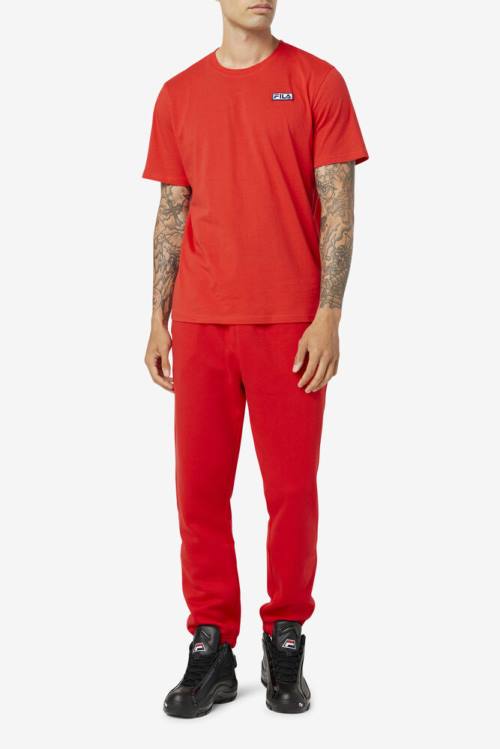 Red Men's Fila Garin Jogger Pants | Fila517WC