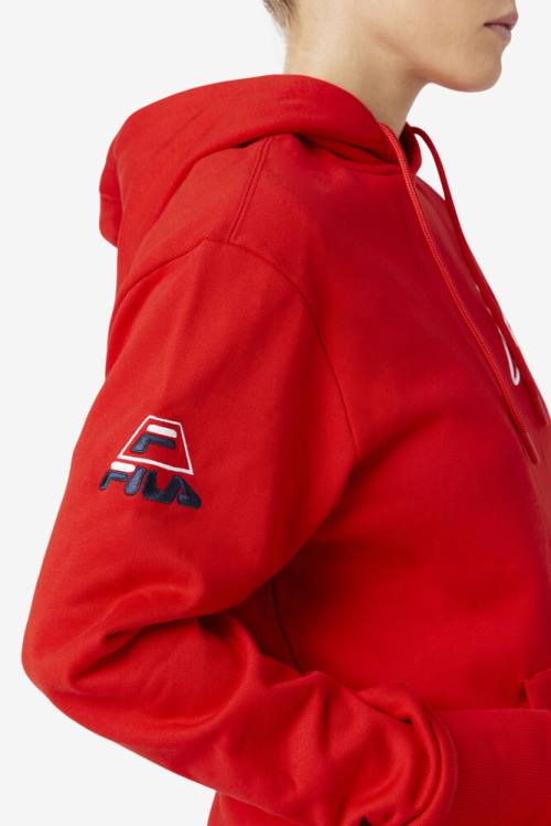 Red Men's Fila Grant Hill Lazarus Hoodie | Fila705BU