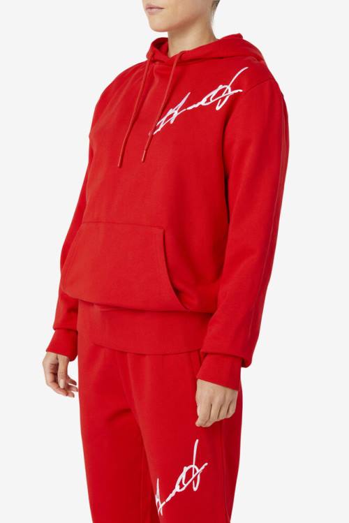 Red Men's Fila Grant Hill Lazarus Hoodie | Fila705BU