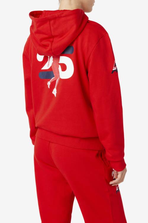 Red Men's Fila Grant Hill Lazarus Hoodie | Fila705BU