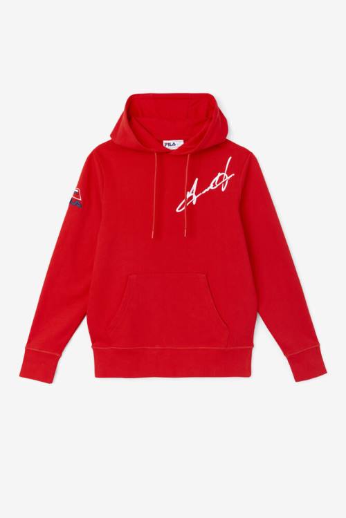 Red Men\'s Fila Grant Hill Lazarus Hoodie | Fila705BU