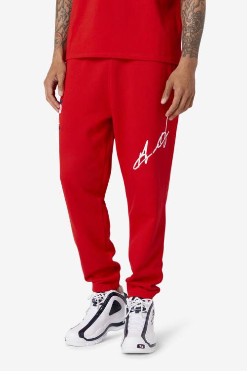 Red Men's Fila Grant Hill Orson Pants | Fila798GE