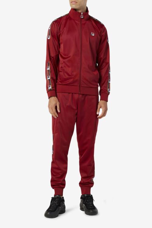 Red Men's Fila Jaxson Pants | Fila729LD