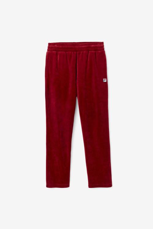 Red Men\'s Fila O-fit Velour Pants | Fila749ZG