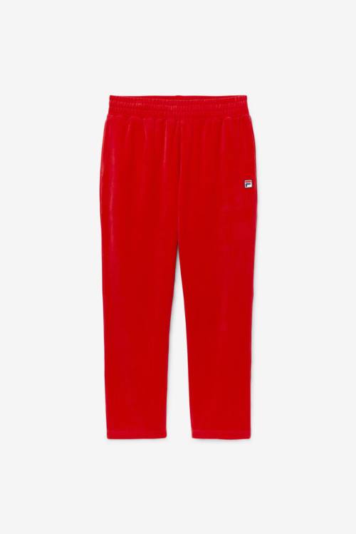 Red Men\'s Fila O-fit Velour Pants | Fila835NA