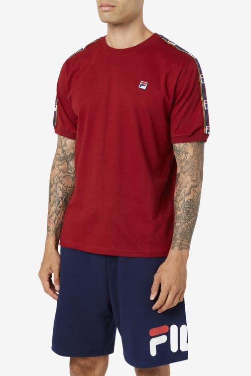 Red Men's Fila Oliver Tee T Shirts | Fila340WL