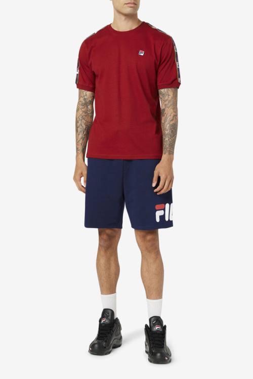 Red Men's Fila Oliver Tee T Shirts | Fila340WL