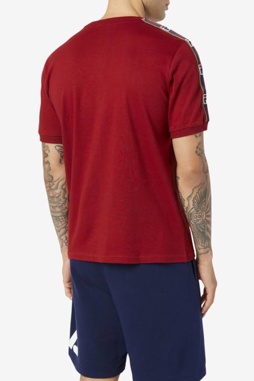 Red Men's Fila Oliver Tee T Shirts | Fila340WL