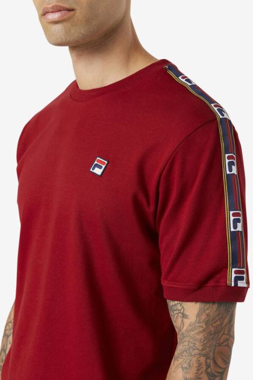 Red Men's Fila Oliver Tee T Shirts | Fila340WL