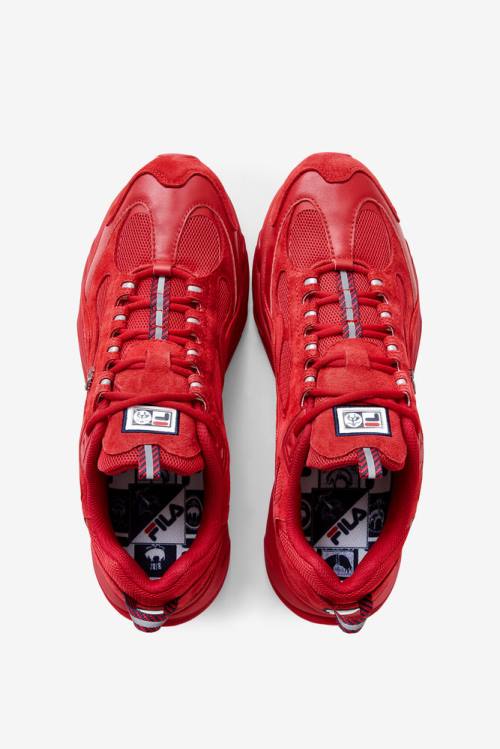 Red Men's Fila Trigate X Brooks Brothers Sneakers | Fila759EZ