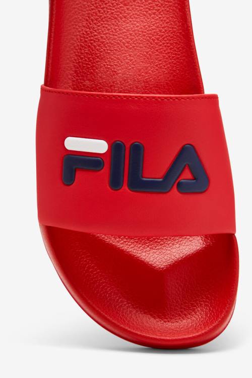 Red / Navy / White Men's Fila Drifter Slides | Fila290WO