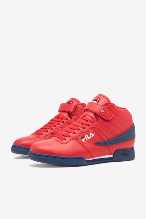 Red / Navy / White Men's Fila F-13 Sneakers | Fila431LZ