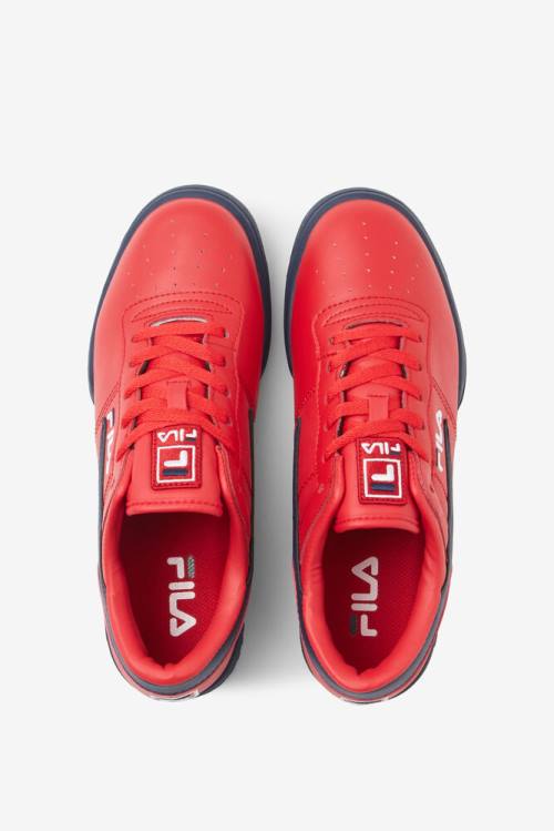 Red / Navy / White Men's Fila Original Fitness Sneakers | Fila638XA