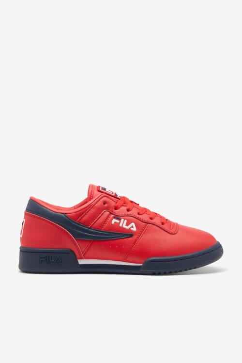 Red / Navy / White Men\'s Fila Original Fitness Sneakers | Fila638XA