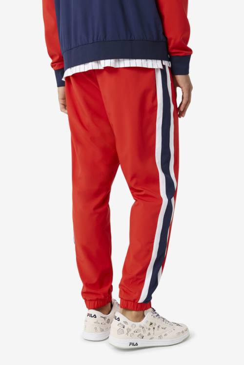 Red / Navy / White Men's Fila X The Museum Track Pants | Fila372DI