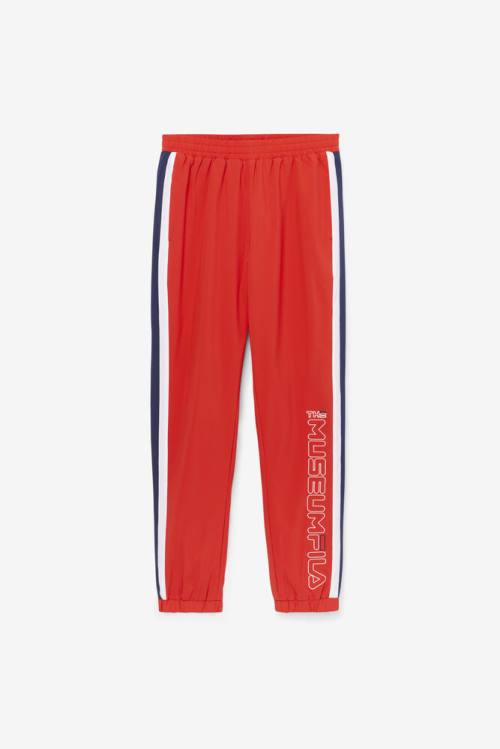 Red / Navy / White Men\'s Fila X The Museum Track Pants | Fila372DI