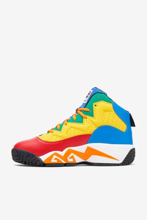 Red / Royal Blue / Lemon Men's Fila Mb Sneakers | Fila295NX