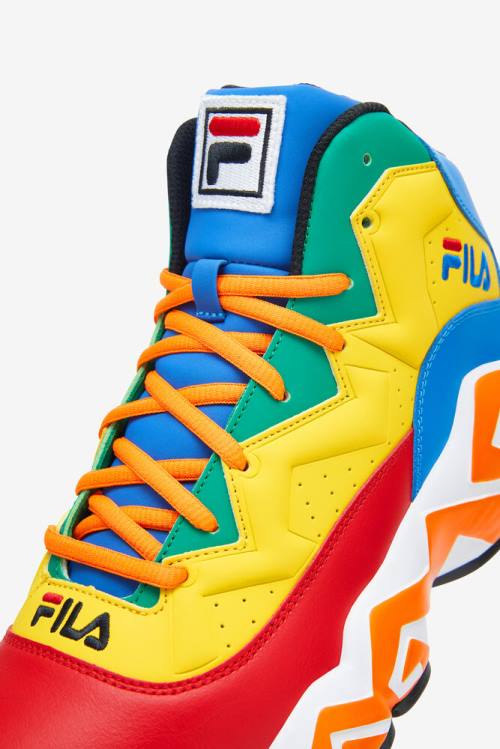 Red / Royal Blue / Lemon Men's Fila Mb Sneakers | Fila295NX