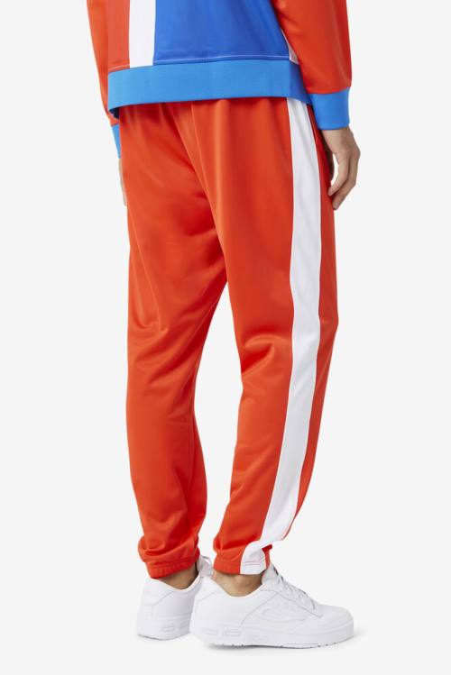 Red / White Men's Fila Dominican Republic Pants | Fila954YF