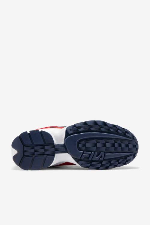 Red / White / Navy Men's Fila Disruptor 2 Premium Sneakers | Fila269MI