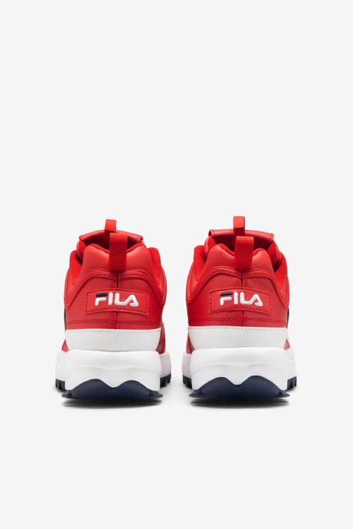 Red / White / Navy Men's Fila Disruptor 2 Premium Sneakers | Fila269MI