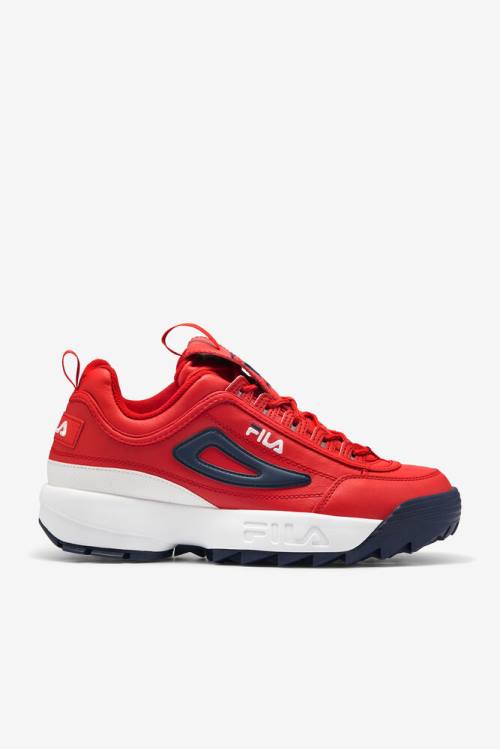 Red / White / Navy Men\'s Fila Disruptor 2 Premium Sneakers | Fila269MI