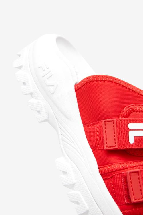 Red / White Women's Fila Outdoor Slides | Fila538KD