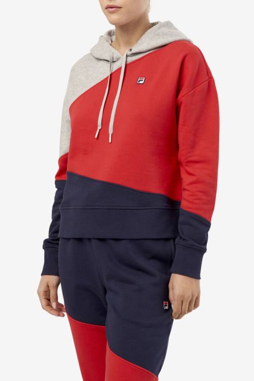 Red Women's Fila Adriana Hoodie | Fila237HR