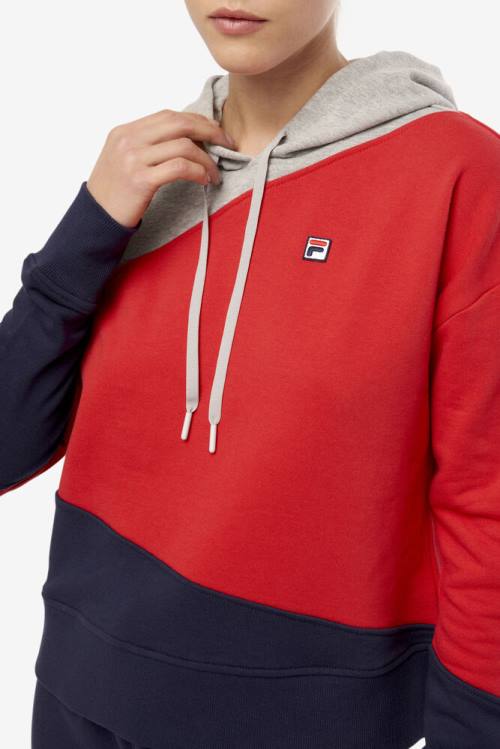 Red Women's Fila Adriana Hoodie | Fila237HR