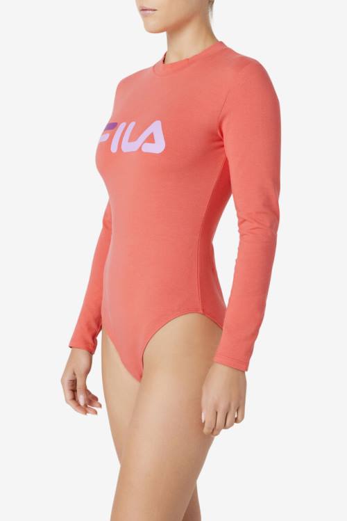 Red Women's Fila Chaya Bodysuit | Fila092JH